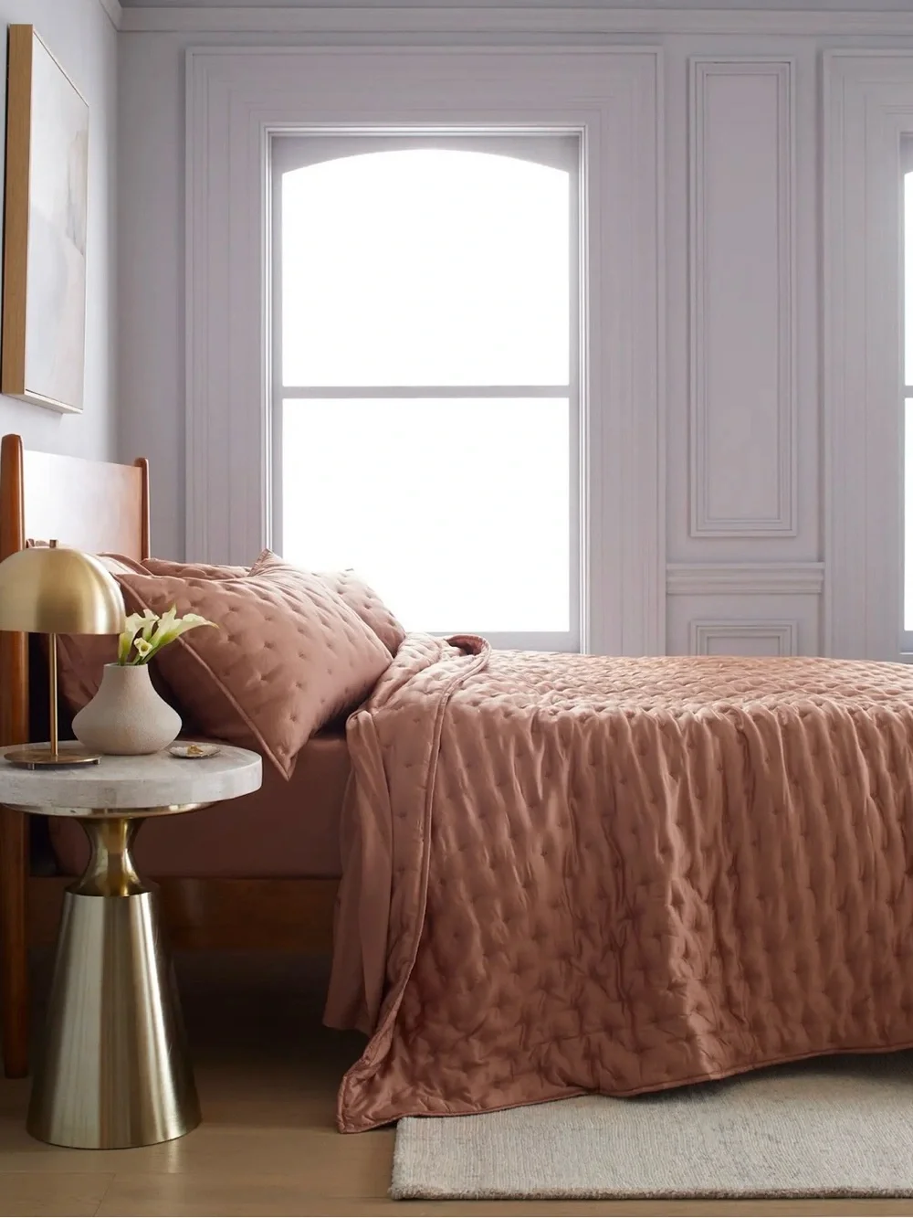 Quince Bamboo Dream Shams in Clay
